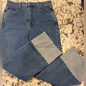 Veronica Beard Medium Blue Straight-Leg Jeans